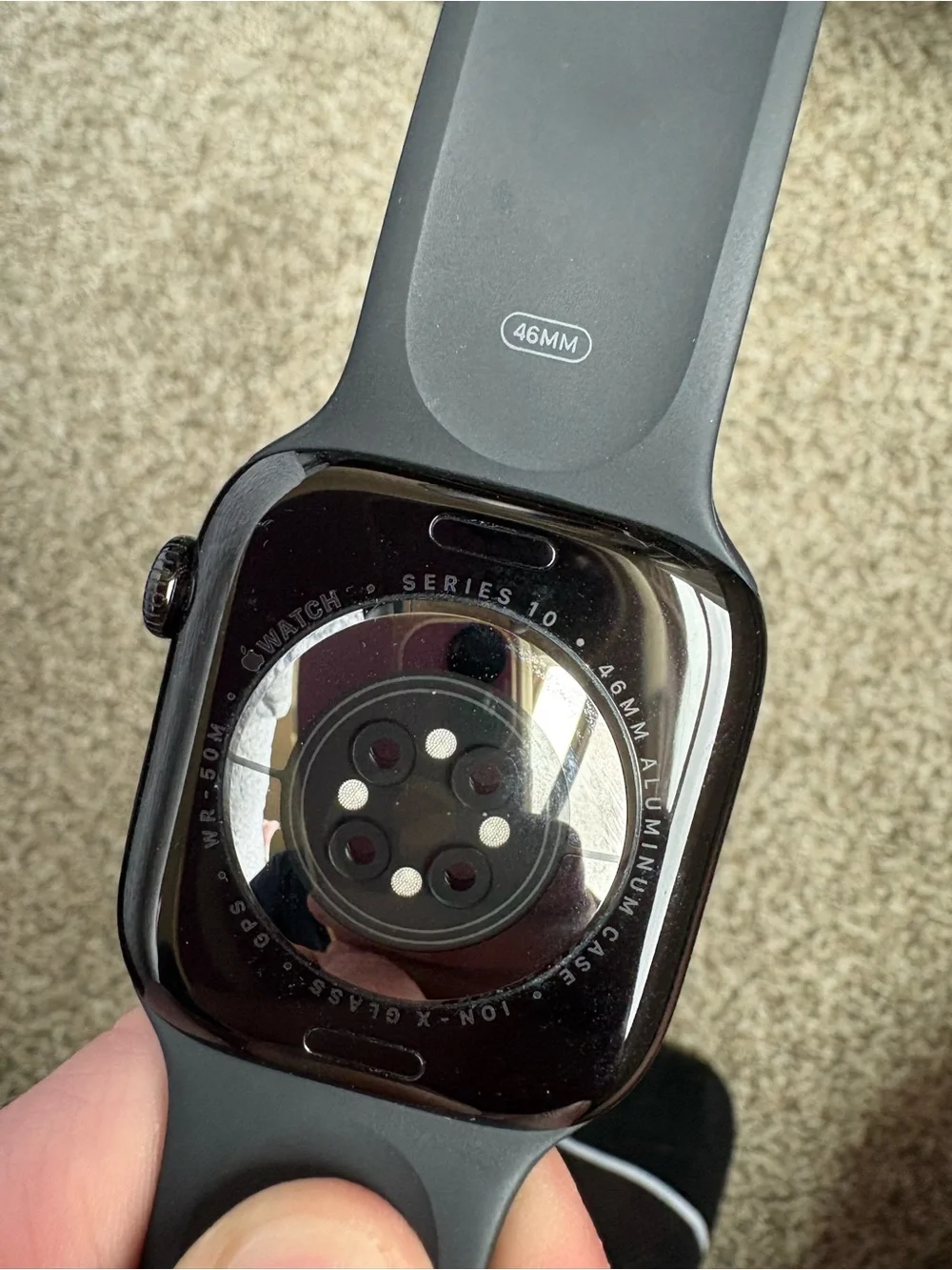 Apple Black Smartwatch with Black Silicone Band